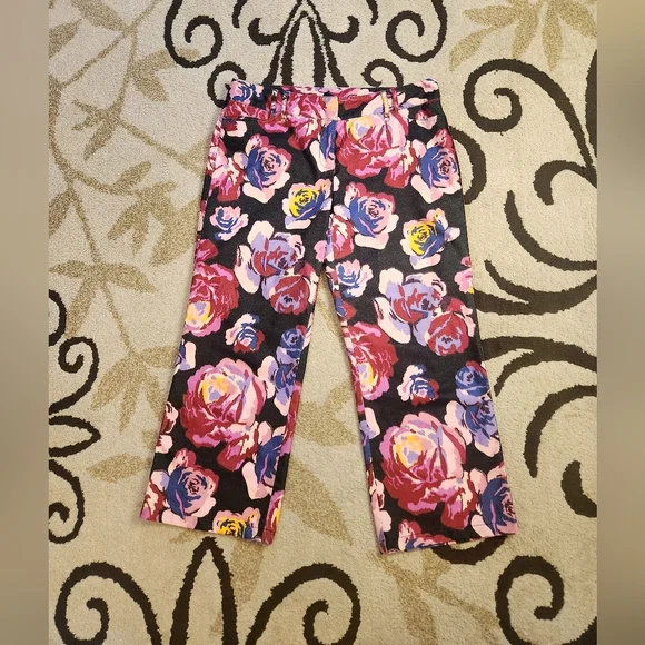 Express Stretch Floral Wide-Leg Pants - Picture 3 of 8